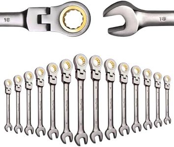MoJoTools 38pcs Ratchet Wrench Set-（Includes 14PCS Metric 8-24mm Ratchet+15Pcs 1/4″–1″ SAE Ratcheting Wrench Set + 9PCS Allen Wrenches）