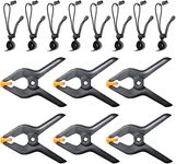 EMART 4.5 inch Heavy Duty Backdrop Clamp Kit-6 Spring Clamps, 8 Background Clip Holders for Muslin Stand, Canvas, Paper, Fabric, Chromakey Screen, Photo Studio, Photography Backdrops Support