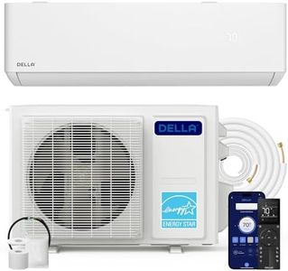 DELLA Hyper Heat 24,000 BTU Wifi Mini Split, Work with Alexa, Energy Star 208/230V 20 SEER2 Cools Up to 1500 Sq.Ft Inverter AC with 2 Ton Pre-Charged Heat Pump & 16.4ft Installation Kits