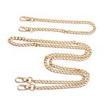 Zreneyfex 2 Pcs Golden Flat Chain Strap, 40 cm/120 cm Purse Replacement Chain Straps with Metal Buckles for Cross Body Shoulder Bag Handbag