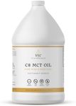 VitaTradingCo. 100% Pure C8 MCT Oil | 3X Distilled Caprylic Acid | Healthy Fat for Clean Energy | Sustainably Sourced | Non-GMO, Paleo, Keto | 128oz, 256 Servings (Unflavored)