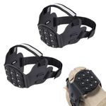 Proberos® Spikes Ice Crampons Shoe Grips, with 9 Steel Spikes and Reflective Strips, Stainless Steel Anti-Slip Traction Cleats for Winter Hiking, Mountain Roads, Outdoor Walking, Size (41-44)
