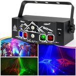 128 Patterns RGB Laser show system, Laser light projector, Party Laser Disco Lights, Laser Stage Lights, Decoration for Halloween Christmas, Festival, Karaoke, Pub, Bar, Birthday, Wedding Show, Events