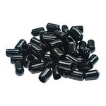 50pcs Vinyl Flexible End Caps, Rubber End Caps, Black Bolt Screw Thread Protector Safety Cover (5/16 Inch 8 mm)