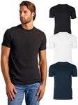 True Classic Mens T-Shirts - Short Sleeve Crew Neck Plain Novelty T Shirt for Men, Pack of 3, Variety, XL