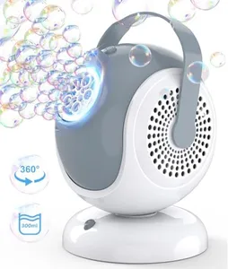 Joyfuture Bubble Machine - Automatic Bubbles Blower for Kids, Toddlers - 360° Oscillation & 75° Adjustment, Bubble Toys with LED Light - Gifts for Boys, Girls, Easter, Outdoor, Birthday, Party Use
