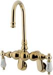 Kingston Brass CC85T2 Vintage Leg Tub Filler with Wall Angle Arm, Polished Brass