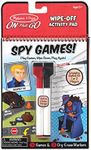 Melissa & Doug Reusable Activity Pad - Spy Game, Spy Game 1-2 Players, Kids Travel Games Activity Book, Kids Travel Activity Packs, Age +6 years, Gift for Boys or Girls