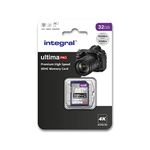 32GB SD card 4K Ultra-HD video Premium High Speed Memory Card SDHC Up to 100MB/s V30 UHS-I U3 C10, by Integral, INSDH32G-100/70V30