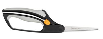 Fiskars Softouch Spring action - grass and boxwood shears, Length: 26 cm, High-Steel blades/plastic, S50, Black/Orange, 1000557