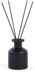 1 Flacon diffuseur Vide en Verre de 150 ML pour aromathérapie, Mini Vase, Accessoire de Parfum, Lot de bâtonnets diffuseurs de Rechange (Noir)