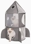 Catit Vesper Rocket Cat Tower, Grey, 42002, Blue