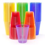 Blacklight Party Glow Cups - 120 Pack 16 Oz - Assorted Colors - Disposable Cups for Party - Blacklight Reactive Glow in The Dark Cups for Birthday Party - Food Safe - Neon Cups - Exquisite