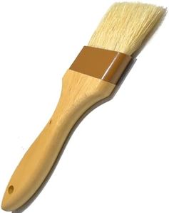 Pastry Basting Brush for Cooking and Baking 2",Natural Boar Bristle Food Grade,Heat-resistant,Non Shedding for Oil and Sauce, Butter,Egg Wash,Marinades,Flour,BBQ,Barbecue,Meat,Turkey Baster Brush