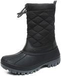 Bella Bays slip on thermal ladies boots muck snow winter boots Waterproof Non Slip women black UK 8