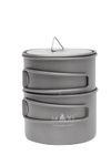 Titanium 750ml Pot and Bowl Combo Set - Seamless Fit for Effortless Outdoor Adventure