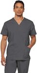 Dickies Men's EDS Signature V-Neck Scrub Top, Pewter, Medium