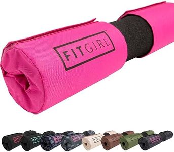 FITGIRL - Squat Pad and Hip Thrust Pad for Leg Day, Barbell Pad Stays in Place Secure, Thick Cushion for Comfortable Squats Lunges Glute Bridges, Works with Olympic Bar & Smith Machine (Pink)