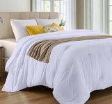 Utopia Bedding All Season Down Alternative Quilted King Comforter - Duvet Insert with Corner Tabs - Machine Washable - Bed Comforter - White