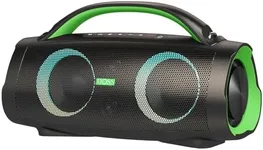 DOSS Extreme Boom Pro Loud Bluetooth Speaker with 100W Stereo Sound, Extra Bass, 20H Playtime, Party-Sync Led Lights, Built-in Power Bank, IPX6 Waterproof Outdoor Speaker for Camping, Pool-Green