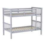 WE Furniture Walker Edison Solid Wood Mission Design Twin over Twin Bunk Bed - Grey