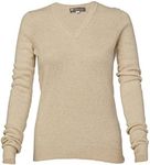 Cashmere Boutique 100% Pure Cashmere Spring Crew Neck Sweater for Women – Long Sleeve, Classic Style, and Pullover Sweater - Camel Brown, Large