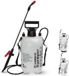 My Garden 5 Litre Sprayer Pump - Weed Killer Pressure Sprayer Pump Action - High Pressure Long Reach Sprayers - Ideal For Spraying Water Fertiliser Herbicides Pesticides Preservative & Detergent
