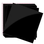 Prime Vinyl Permanent Vinyl, 7 Pack Glossy Black Self Adhesive Vinyl- 6 Vinyl Sheets 12" x 12" & 1 Transfer Tape Sheets- Vinyl Sheets for Cricut, Party Decoration, Craft Cutter, Car Decal