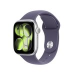 Apple Watch Series 11 GPS 42mm Smartwatch with Silver Aluminium Case with Purple Fog Sport Band S/M. Sleep Score, Fitness Tracker, Health Monitoring, Always-On Display, Water Resistant