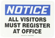 Accuform MADM882VP Plastic Safety Sign, Legend"NOTICE ALL VI