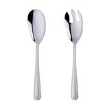 Large 12" Salad Servers Set Serving Spoon Spork 18/10 Stainless Steel - Silver