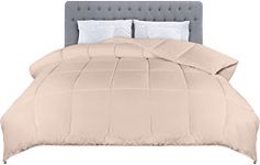 Utopia Bedding Lightweight 4.5 Tog King Size Duvet with Corner Tabs, Microfiber Soft Breathable Duvet, Box Stitched Down Alternative Quilt 220x230 cm (Beige)