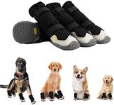 MOOB Dog Shoes for Large Dogs, Dog Boots & Paw Protectors, Dog Shoes for Large Dogs, 4Pcs Medium Dog Booties with Rugged Anti-Slip Sole and Outdoor Reflective for Snowy Day,(Size 8)