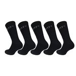 Caterpillar Performance Socks 5 pairs of men's socks, excellent quality cotton yarn, terry insole and instep, reinforced toe and heel (Black, 9-11)