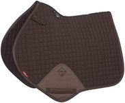 LeMieux Close Contact Cotton Square Saddle Pad - Saddle Pads for Horses - Equestrian Riding Equipment and Accessories (Brown - Small/Medium)