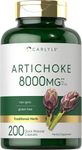 Artichoke Extract Capsules 8000mg | 200 Count | Non-GMO, Gluten Free Supplement | by Carlyle