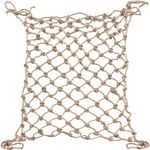 Hemp Rope Net (3ftx9ft) Heavy Duty Natural Jute Rope Net Climbing Safety Rope Netting Balcony Stairs Fence Garden Playground Protection Net Indoor & Outdoor Decor Rope Net