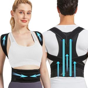 FVFCCD Corrector de postura para espalda para hombre y mujer, ajustable, correa para el hombro, soporte de espalda para aliviar el dolor de espalda