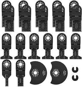 Lame de Scie Oscillante, 20pcs Outil Multifonction Universelle Accessoires pour Plastique, Bois, Métal, Fein Multimaster, Milwaukee, Black&Decker, Ryobi, Rockwell,WORX