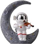 Figurine Home Decor Resin Astronaut Statue Collectible Spaceman Sculpture Decorative Music Ornament for Desktop Bookshelf Office Living Room