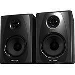 Behringer STUDIO 50USB High-Resolution, 150 Watt Bi-Amped Reference Studio Monitors with USB Input, Compatible with PC and Mac, Black