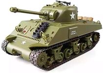 POCO DIVO Sherman M4A3 US Medium Tank RC IR Battle Panzer 2.4Ghz 1/30 Scale Model Military Vehicle w. Sound & Light