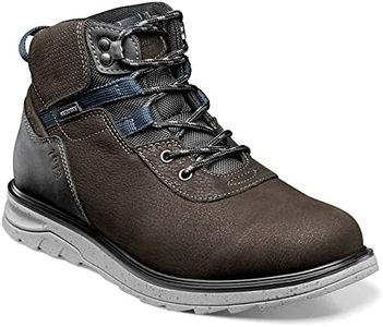 Nunn Bush Men's Luxor Waterproof Alpine Boot Lightweight Leather Chukka Ankle, Charcoal, 8