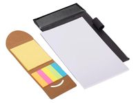 AccuPrints Soft Premium Leather A5 (6.5 x 9 inch) Size Clipboard Document Holder with Sticky notepad and strips