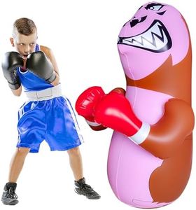 OLNIEZZL 47" Punching Bag for Kids 3-8 Toddler Boxing Bag Inflatable Dinosaur Bopper Birthday Presents for Boys & Girls Sports Toys Outdoor Activities Yard Games，Orangutan