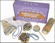 Mystery Mountain Rainforest Rhythms Handmade Musical Fair Trade South American Instruments, Wood, Purple, 6 x 17 x 27 cm