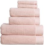 Christy Luxe 6 Piece Towel Set in Pearl 100% Turkish Cotton - Super Soft & Quick Dry - Machine Washable - 730GSM - 2 Bath, 2 Hand & 2 Face Towels