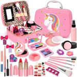 Kids Makeup Kit Girls Toys,Washable Makeup Kit Real Cosmetic,Princess Little Girls Makeup Set Kids Toys for 3 4 5 6 7+ Year Old Girls Christmas Birthday Gifts