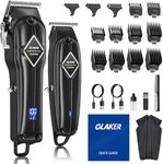 GLAKER Hair Clippers for Men Professional - Cordless Clippers and Trimmers Set, Complete Barber Kit for Hair Trimming & Beard Grooming, Mens Haircutting Kits for Blending & Fade Cuts