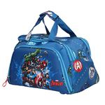 NOVEX Duffle Travel Bag for Kids | Blue 18 Inch Luggage | Marvel Avenger Printed Polyester Kid Bag for Outing, Travel, Daypack & Picnic | Adjustable Handles Bags - 1 Main Compartment